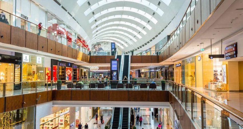 retail stores in shopping mall